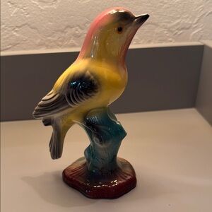 Colorful Ceramic Bird Figurine